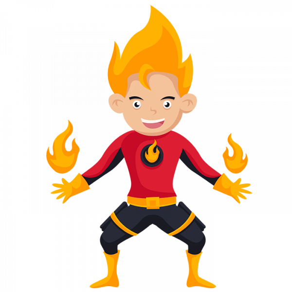 Fire superhero - enrollment page